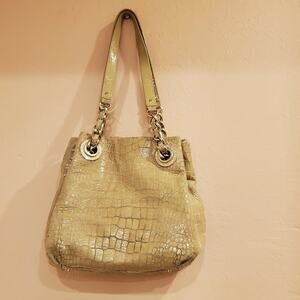 Kate Spade Patent Crocodile Embossed Leather Bag Purse tote.